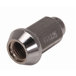 ITP Tapered Chrome Lug Nut 10mm x 1.25mm Thread Pitch w/ 14mm Head