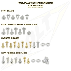 Plastics Body Fastener Full Complete Bolt Kit