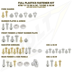 Plastics Body Fastener Full Complete Bolt Kit